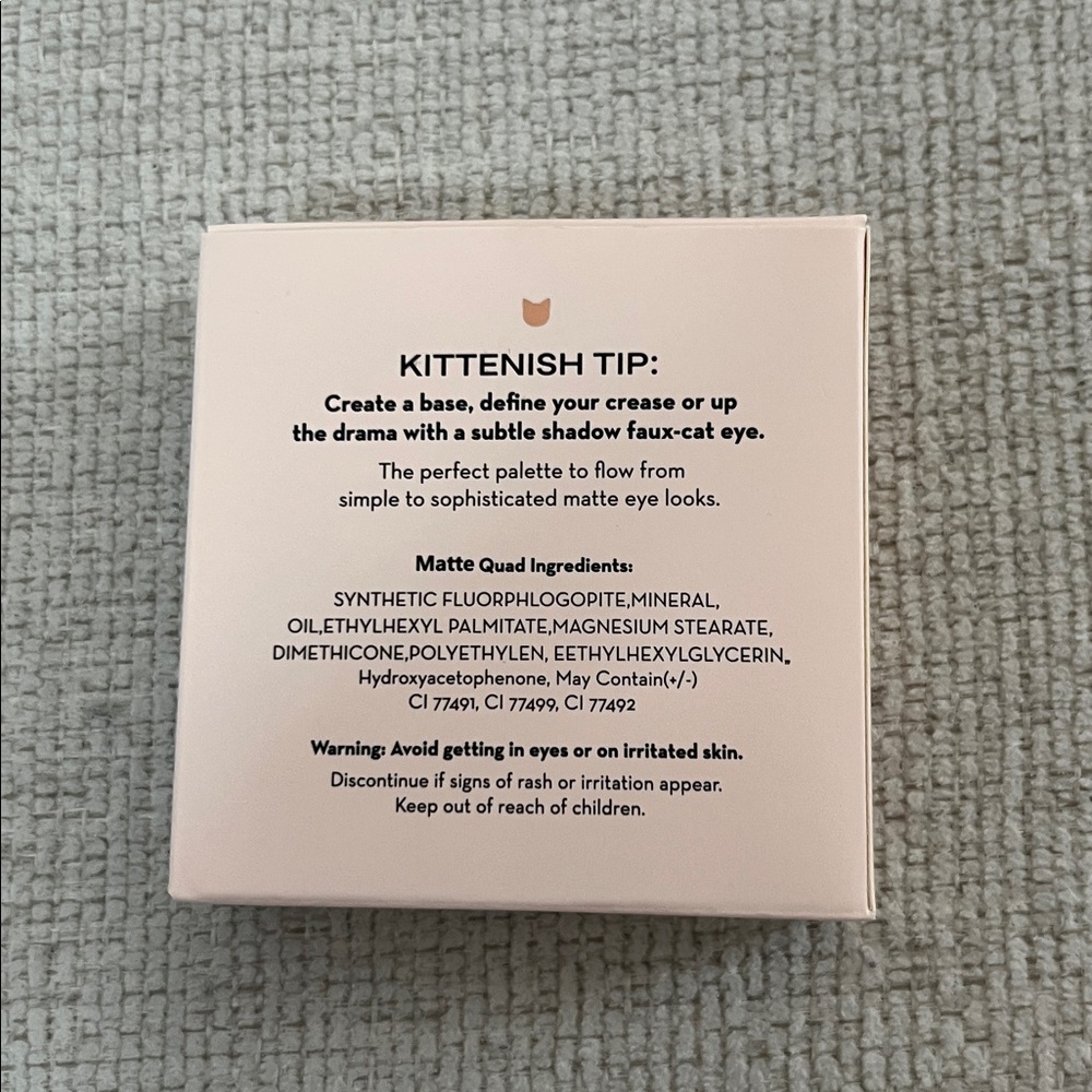 Kittenish Cosmetics Matte Quad in Soft Pink - Picture 2 of 5